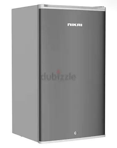 Nikai Single Door Mini Refrigerator - Compact Grey Fridge