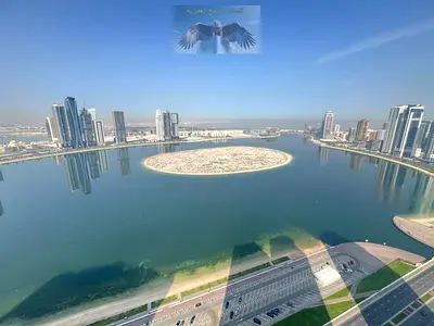 Beautiful 2BR + living room in Al Khan, hotel finishing, free parking, gym, pool, central AC, prime location on Dubai exit near all services.