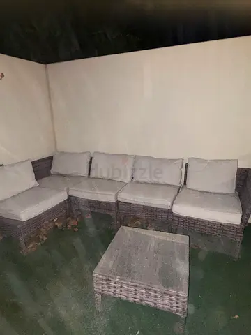 5 seater outdoor rattan/wicker sofa set with cushions