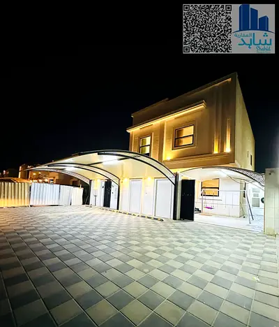 فيلا جديدة تمامًا مستقلة_05 غرف نوم رئيسية مع خزانة جميع الغرف وتكييف مركزي_للايجار فيلا_الزهيا_عجمان