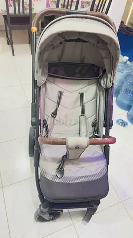 Lightweight grey baby stroller in good used condition
