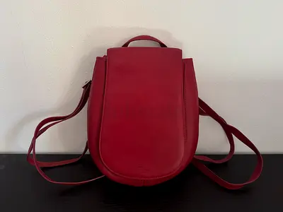 Lacoste Original Red Leather backpack