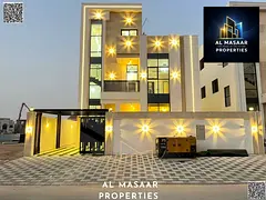 Luxury villa G+2 for sale in Al Helio 2, Ajman. The price includes registration and ownership fees a
