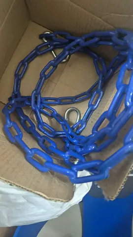 Blue swing with Chain and Metal Hooks