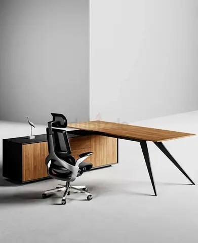 Luxury Executive L-Shaped Desk | Zenon Style | Premium Office Setup