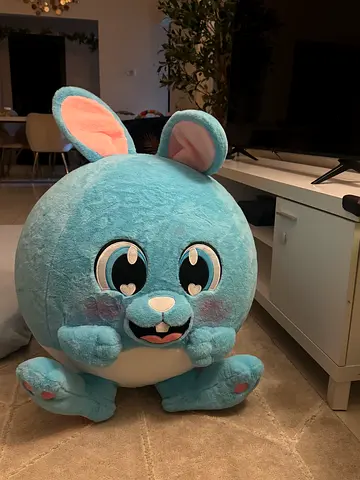 Large Blue Plush Bunny - Very Soft, Good Condition