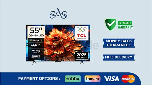 TCL 55 Inch QD-Mini LED TV | New - Free Delivery | Warranty | 144Hz 4K Smart TV 55Q6C