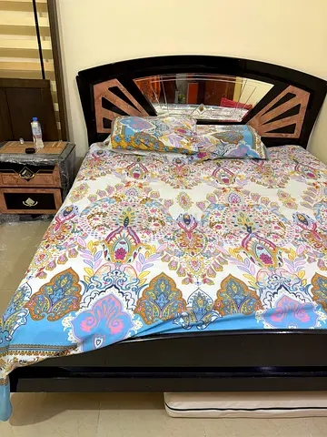 Bed with mattress