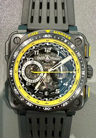 Bell  Ross BR-X1 Chronograph Skeleton Sport Watch - Black  Yellow