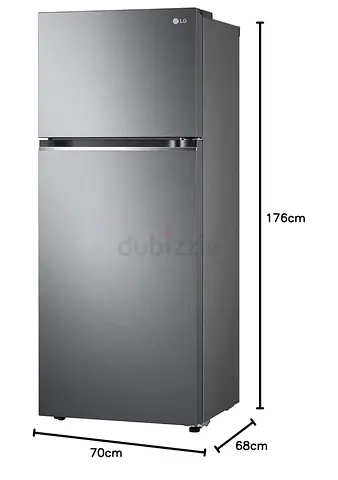 LG Top Freezer Refrigerator 176cm - Silver, 2-Door, great Condition