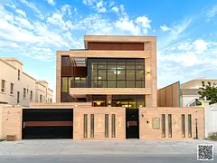 Fully smart villa with a modern facade and elegant design, including water, electricity, and air con
