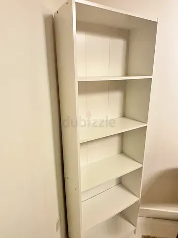 White Ikea wall-mounted shelf with 5 compartments