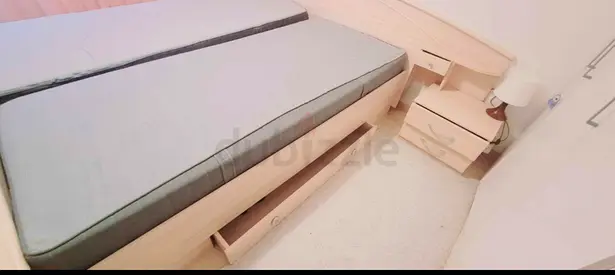 King Size Bed with Storage  Side Tables