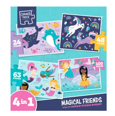 Corner Piece 4-in-1 Magical Friends Jigsaw Puzzle Boxset (24/48/63/100 pcs)