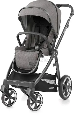 Babystyle Oyster 3 Premium Compact Fold Baby Stroller From Birth To 22 Kg -Mercury City Grey