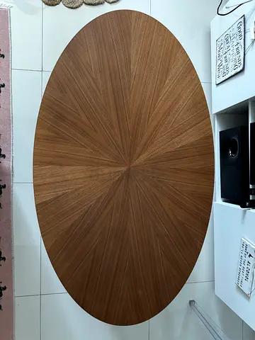 Urgent Sale - Round Brown Wooden Coffee Table Home Centre - Midcentury Style.