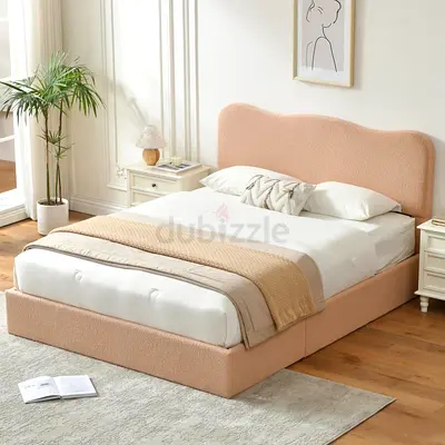 Upholstered Double Bed Curved