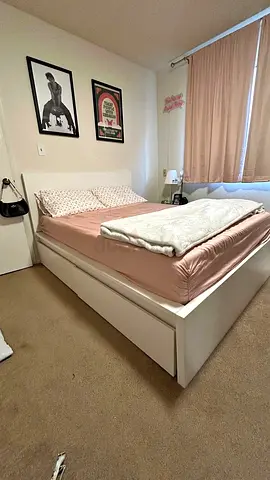 IKEA Malm Bed Frame  Mattress Set White used like New