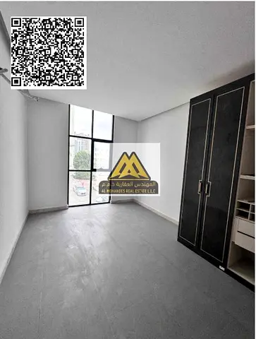 A great opportunity for annual rent in Ajman Corniche area. A brand-new studio with a separate kitc