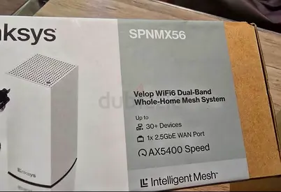 Linksys Velop WiFi6 AX5400 Dual-Band Whole-Home Mesh Router (SPNMX56) - Unused Box
