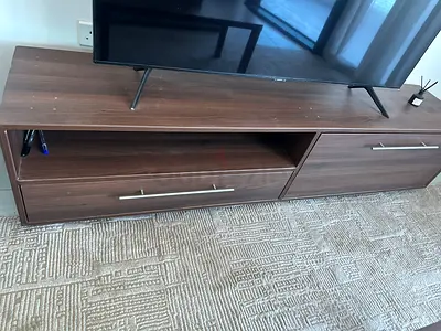 Wooden TV Entertainment Unit Dark Brown, Good Condition