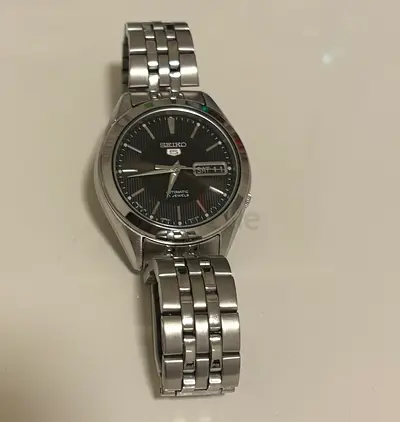 Original Seiko 5 Automatic SNKL23 Stainless Steel Mens Watch - Black Dial