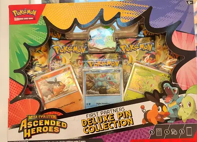 Pokémon TCG Mega Evolution Ascended Heroes First Partners Deluxe Pin Collection - Sealed