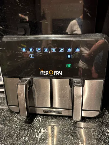 Air fryer with double basket
