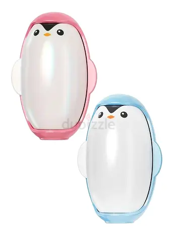 Pair of Penguin Night Lights — Soft Glow Nursery Lamps (Pink  Blue)