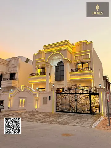 فيلا كلاسيكية فاخرة للبيع في الحليو 2 عجمان | 6 غرف ماستر | مجلس | حديقة | شامل التسجيل