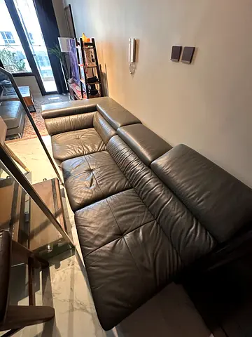 Leather sofa Italian 265x115