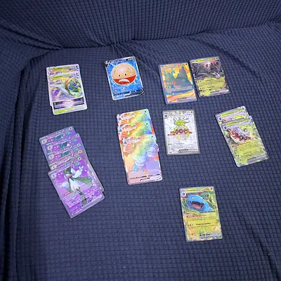 3x rillaboom Vmax,3x foretress ex, 5x meowscarada ex,2x wo-chein ex, bonus;1x hasuian electrode v.