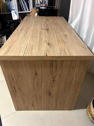Solid Wood-Effect  Work Desk - Light Oak Finish