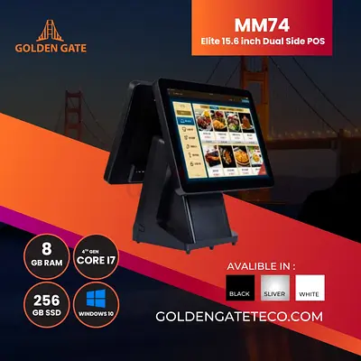 Golden Gate MM74 15.6 Dual-Side POS Terminal (Core i7, 8GB, 256GB SSD)