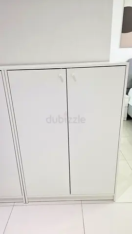 White Two-Door Storage Cabinet / Cupboard - Good Condition