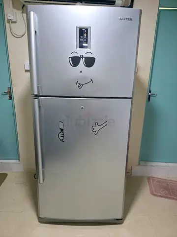 Samsung Silver Double-Door Refrigerator - Good Working Condition