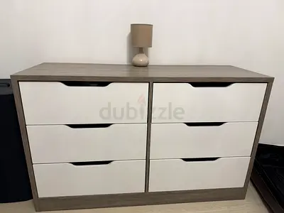 6-Drawer Dresser - Grey Frame with White Fronts