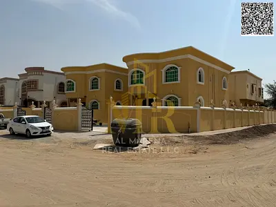 Al Muwaihat 2, five bedrooms with a maid's room, a yard, and a modern kitchen, all-inclusive (electricity, water, and air conditioning). Area: 5200 sq
