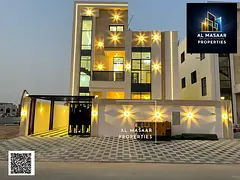 A luxurious villa for sale, combining elegance, comfort, and an ideal location in one of Ajman's