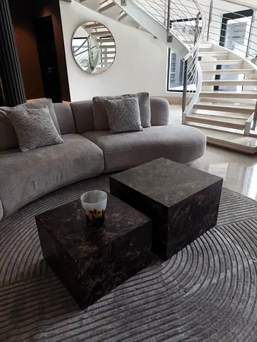 Wooden marble like coffee tables