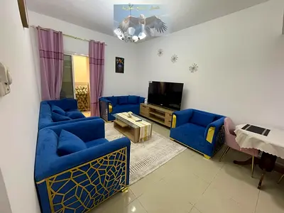 اول ساكن\اجمل غرفه وصاله مفروشه بالتعاون\بلكونه\اطلاله مفتوحه\تكيف مركزي\موقع مميز علي مخرج دبي\قريب من كل الخدمات
