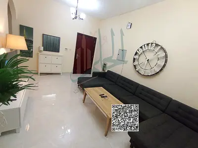 للإيجار الشهري – غرفة وصالة مفروشة فرش جديد بتكييف مركزي وحمامين في كورنيش عجمان بإطلالة بحرية على مارينا عجمان بسعر لقطة