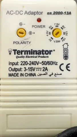 Terminator EA 2000-13A Variable AC-DC Adaptor