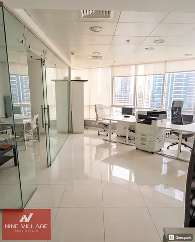 مكتب مفروش | برج فورتشن JLT | إطلالة على البحيرة ووسط المدينة