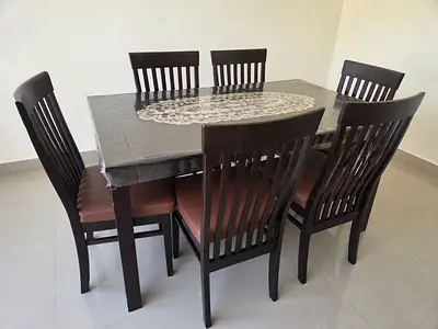 Dining Table with Six Chairs