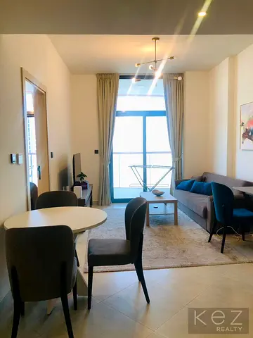 Vacant Fully Furnished 1BR with Balcony & Pool View | 4 Cheques | Binghatti Avenue