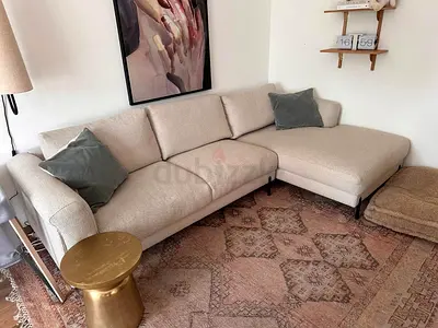 The Loom collection L shape sofa beige