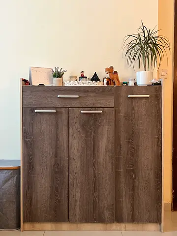 Compact Wooden Sideboard / Storage Cabinet in Grey Oak Finish