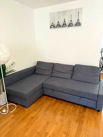 Grey L-shaped Sofa Bed - Good Condition