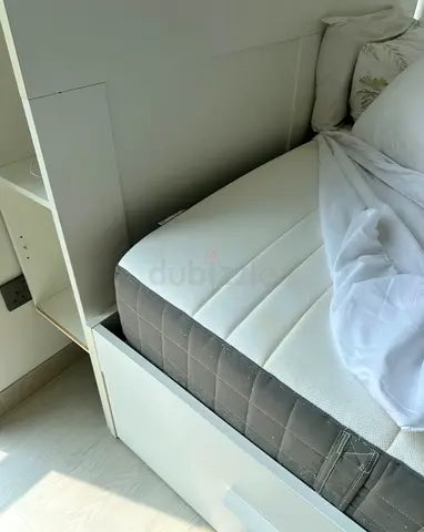 IKEA Brimness Queen size bed frame with mattress.(160 × 200 cm)